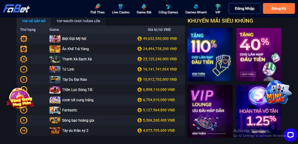 Khuyến mãi & Sự kiện bigboss web